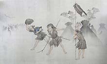 School of Yoshitoshi, An Army of Fox Spirits, ink and colour on silk